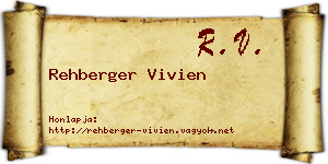 Rehberger Vivien névjegykártya